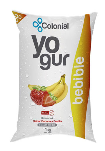 Imagen de YOGUR BEBIBLE BANANA Y FRUTILLA 1 LT (25 UNI)