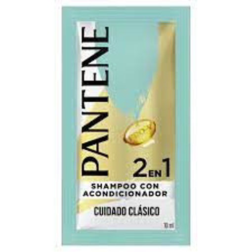 Imagen de SHAMPPO Y ACONDICIONADOR 2 EN 1 PANTENE SACHET 24 UNIDADES (15 UNI)