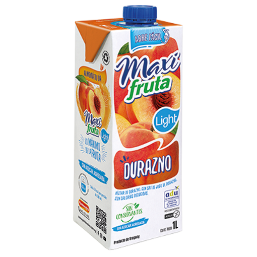Imagen de JUGO DURAZNO LIGHT MAXI FRUTA 1L (12 UNI)