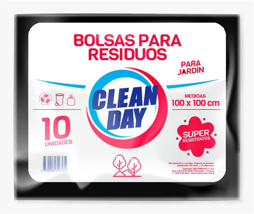 Imagen de BOLSA RESIDUOS CLEAN DAY JARDIN 100X100 10 UNIDADES (5 UNI)