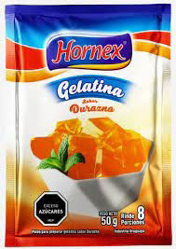 Imagen de GELATINA HORNEX DURAZNO 50GR  (12 UNI)